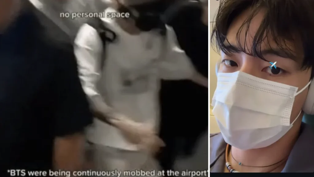 BTS V Airport Incident