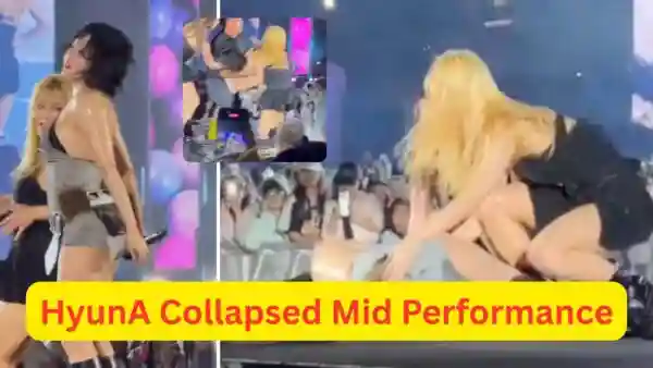 Hyuna collapse mid performance waterbomb